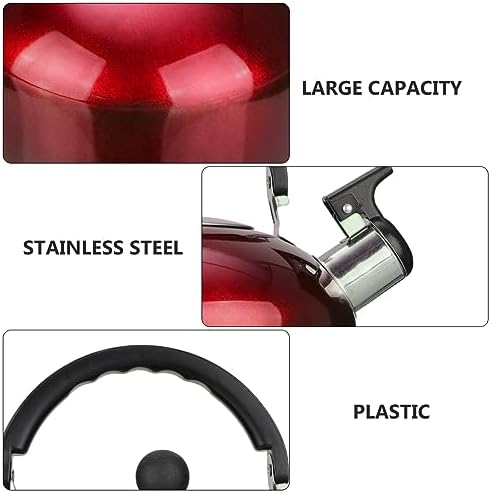 ABOOFAN Whistling Tea Kettle for Stove Top Tea Kettle Stovetop Boiling with Ergonomic Handle Large Capacity Safe Material for and Water Boiling Home Kitchen Use - Image 3