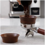 51/53mm/58mm Coffee Dosing Cup Walnut Wood Espresso Funnel Brewing Bowl Portafilter Ring Accessories(53mm) - Image 5