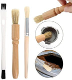 Coffee Machine Cleaning Brush Espresso Brush Kit Wooden Coffee Grinder Machine Duster Set(2set) - Image 5