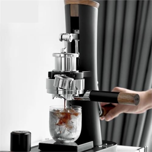 Coffee Machine Portafilter Handle,Compatible With IKAPE,Openwork Bottomless Portafilter,Stainless Steel And Walnut Espresso Handle,54 / 58mm Extraction Basket(54mm Black) - Image 4