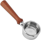 Asixxsix 58mm Bottomless Portafilter, Stainless Steel Dual Ears Handle for GAGGIA Machines, Wooden Bottomless Handle with 58mm Filter Basket, 393g Weight, Fits GAGGIA Baby Classic (F by Asixxsix