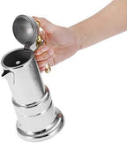 Zerodis Stainless Steel Pot, Italian Coffee Maker with Safety Valve 4 Cups Stovetop Espresso Machine for Home Office Use - Image 6