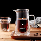 Double Wall Glass Coffee Carafe Pour Over Coffee Maker Decanter, 13.5oz - Image 4