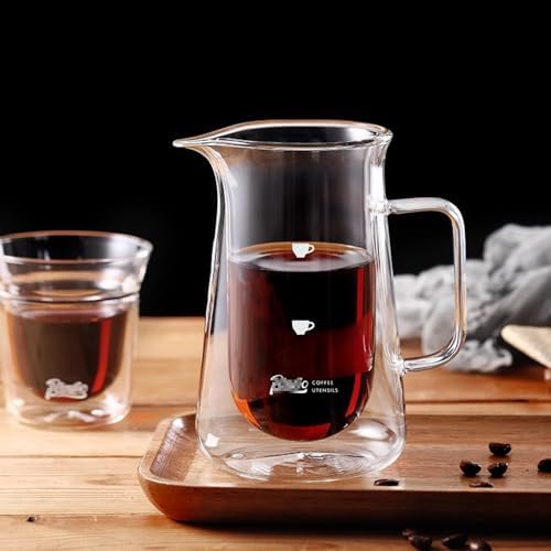 Double Wall Glass Coffee Carafe Pour Over Coffee Maker Decanter, 13.5oz - Image 4
