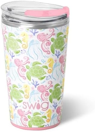 Swig Life 24oz Insulated Party Cup with EZ Slider Lid, Summer Salt by SwigLife