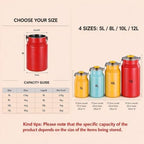 Stainless Steel Rice Storage Bucket Kitchen Food Organization Flour Grain Coffee Bean Cereal Airtight Canister(10L,Light Blue) - Image 2