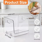 9 Pcs Clear Plastic Storage Bins Stackable Pantry Organizer - Image 3