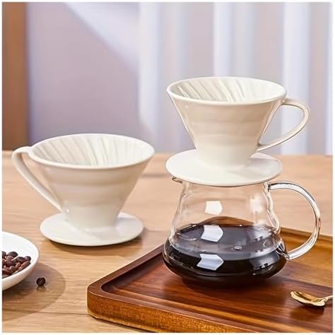 Pour Over Coffee Maker, Ceramic Filter Dripper With 100pcs Paper, Single Cup(Black 1-4 Cups) - Image 3