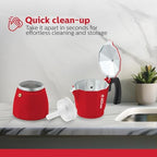 Holstein Housewares - 6 Cup Aluminum Stovetop Espresso Maker and Moka Pot - Great Tasting Traditional Espresso Coffee, Italian and Cuban Café Brewing in Minutes, Red - Image 6