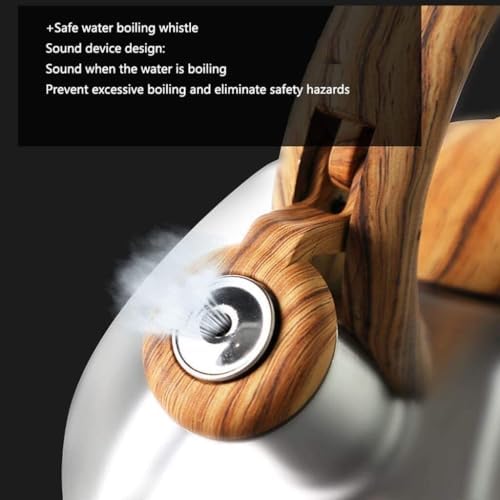 Stovetop Whistling Tea Kettle, Stainless Steel, 2.5L/3L, Fast Boiling, Suitable for Induction, Gas, and Electric Stoves - Image 4