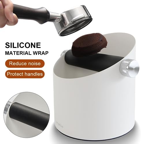 Espresso Knock Box, Stainless Steel Coffee Puck Knock Box (Black) - Image 4