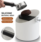 Espresso Knock Box, Stainless Steel Coffee Puck Knock Box (Black) - Image 4