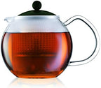Bodum Assam Tea Press with Glass Handle and Coloured Plastic Lid, 0.5 L - Dark Green by Bodum
