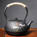 Tea Kettle,Cast Iron Teapot in Japanese Style,Tetsubin Tea Kettle with Stainless Steel Infuser,Die Casting Pattern Stove Safe Kettles,Traditional Iron Teapots,1.2L(Color:O) (Size : Small) by Unknown