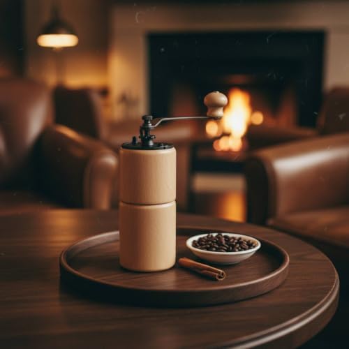 Wooden Hand Coffee Stainless Steel Manual Coffee No Electricity Needed Kitchen Gadget, Light Color - Image 2