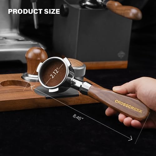 54mm Espresso Tools Set | 54mm Bottomless Portafilter with CrossCreek Walnut Handle | 54mm Tamper with Walnut Handle | Fit 54mm Breville & Sage Barista Espresso Machine - Image 7