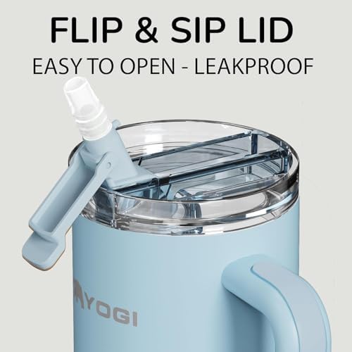 YOGI 30oz Tumbler with Straw - Cielo - Image 5