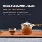Single Serve Glass Teapot, 12 oz Side Handle Kyusu, Infuser for Loose Tea - Image 2