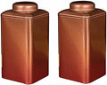 Tea Canister 2 Pieces Tea Tins Sealed Storage Jars Iron Container for Storing Loose Leaf TeeA Tea Canister (Color : Golden, Size : 7.5x7.5x15.5cm) by Unknown