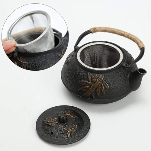 Tea Kettle Tea Kettle Cast Iron Teapot Infuser Strainer Chinese with Stainless Steel Filter Teapots - Image 3