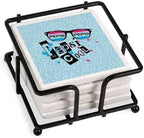 CafePress Pepsi Cool Tumbled Stone - Set of 4 Coasters Set of 4 w/holder by CafePress