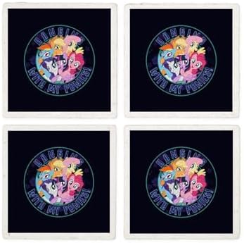 CafePress My Little Pony Hanging With My Ponies Tumbled Stone - Set of 4 Coasters Set of 4 by CafePress