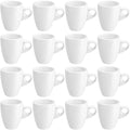 Reallnaive 16 Pcs 1.7 oz Porcelain Espresso Cup Set White Tiny Ceramic Coffee & Tea Mugs for Cafes Offices Homes and Restaurants by Reallnaive