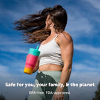 Silipint 32oz Silicone Tumbler with Handle, Flip Lid and Straw – BPA-Free, Non-Toxic, Freezer, Microwave, Dishwasher Safe Tumbler – Perfect for Tea, Smoothies (Aurora) Pack of 1 - Image 5