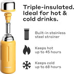 BOBBER 46 oz Stainless Steel Thermo Flask with Removable Tea Infuser – BPA-Free, Dishwasher Safe, Leak-Proof Vacuum Insulated Water Bottle – Keeps Drinks Hot for 45 Hours (Orange) - Image 2