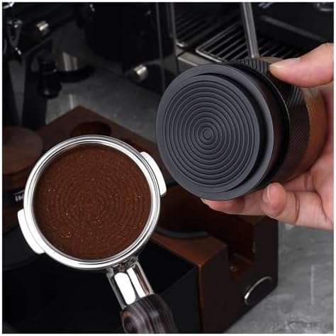 Espresso Wooden V4 Calibrated Tamper, Coffee Walnut Tamper With Titanium PVD Coating Base And Spring Loaded Fit 51,54,58mm(51mm) - Image 2