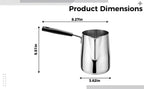 Stainless Steel Frothing Pitcher, 20.3 oz / 600 ml 304 Grade Milk Steaming Pitcher with Heat-Resistant Handle, Non Spill Spout, Milk and Coffee Warmer for Espresso, Latte Art - Image 4
