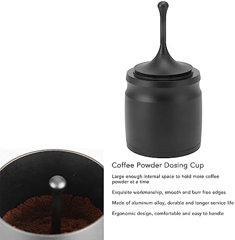 Dosing Cup, Alumium Alloy Coffee Dosing Cup, Coffee Powder Dosing Press Ring, Black Coffee Powder Cup for Coffee Machine, Hands Free Metal Coffee Dosing Funnel, Easy to Clean - Image 6