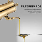 UPKOCH 1.5L(54oz) Stainless Steel Teapot with Removable Infuser - Gold Loose Leaf Tea Kettle, Gooseneck Spout for Coffee & Herbal Brewing - Image 5