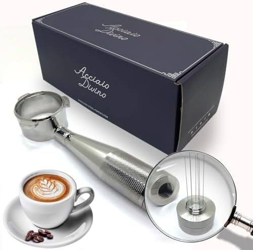 Bottomless Naked 54mm Premium Solid Stainless-Steel Handle & Body Espresso Portafilter with Integrated WDT Tool & 18g Filter Basket Fits Sage/Breville Barista Express, Pro, Touch, Bambino by Unknown