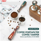 Compatible With Delonghi，Compatible With Breville，Espresso Machine Accessories,Coffee Bottomless Portafilter Double Spout 51mm 54mm 58mm(53MM Tamper) - Image 2