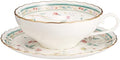 Noritake T58043A/4409 Tea Cup & Saucer, 6.1 fl oz (180 cc), Flower Chisel Bone China by Noritake