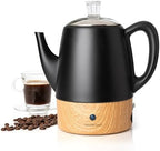 Mixpresso 4 Cup Black Small Electric Percolator Coffee Pot, Stainless Steel by Mixpresso