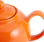 RSVP Large Stoneware Chai Teapot -Microwave & Dishwasher Safe - 42 oz - Orange - Image 2