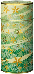 Tokyo Matcha Selection - Hana-asobi steel tea caddy can - 3 color - for tea leaf [Standard ship by SAL: NO tracking number & insurance] (Green) by Tokyo+Matcha+Selection