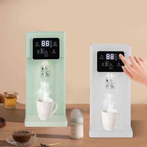 Desktop Instant Hot Water Dispenser, 1500W 3L Countertop Boiling Water Dispenser with Water Tray Fit Kitchen Counter Powerful Countertop Water Filter System Smart Touch Screen (White) - Image 7