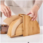 Bamboo Coffee Filter Paper Storage Box,Holder Stand Dispenser,Accessories(15.2x14.1 cm) - Image 5