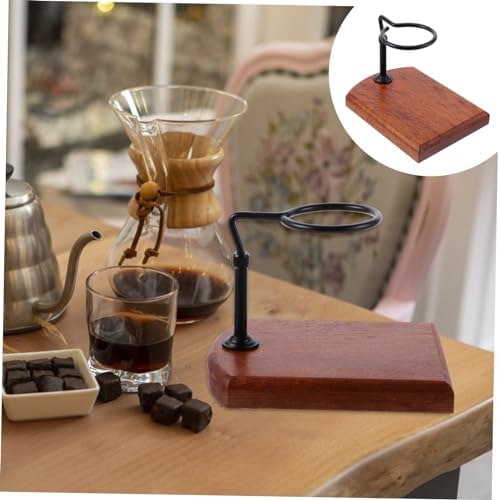 Solid Wood Coffee Dripper Stand with Adjustable Height for Cups - Image 4