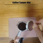 2 Pack Coffee Tamper Mat and Tamper Set Kit - Silicone Pad with Beech Wood Handle for Home Office Barista 58mm / 2.28in Blue (51mm / 2.01in Tamper) - Image 2