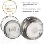 Sacred Lotus Love Double-Walled Glass Tea Tumbler with Infuser and Strainer 15oz - Perfect for Loose Leaf Tea, Cold or Hot Water Bottle, Fruit Drinks - Comes with Travel Sleeve and Cozy - Image 4