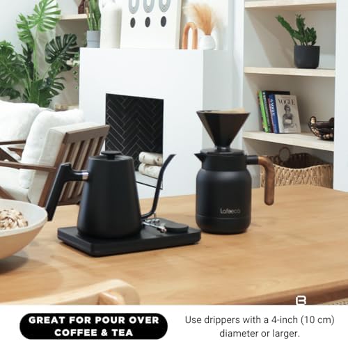 Aura Thermal Coffee Carafe Tea Pot for Keeping Hot & Iced Cold - Vacuum Insulated - Water Pitcher - Beverage Dispenser - Leakproof Cool touch handle - BPA Free - 1 Liter - Stainess - Image 5