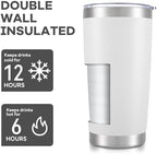 20 oz Tumbler with Lid Stainless Steel Insulated Tumblers Bulk Cups Mug - Image 3