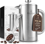 EDELHAUS Stainless Steel French Press Coffee Maker - Plastic-Free, 34 oz by EDELHAUS