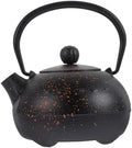 Vintage Small Cast Iron Tea Kettle 0.4l Tetsubin Iron Teapot with Handle for Household Tea Brewing and Stovetop Use by BUTIFULSIC
