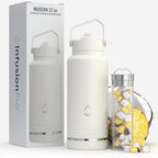 Infusion Pro Fruit Infuser Water Bottle, 32 oz Stainless Steel by InfusionPro