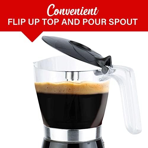 Brentwood TS-119BK 550-Watt Cordless Electric Moka Pot Espresso Machine, 6-Servings (Black) - Image 5